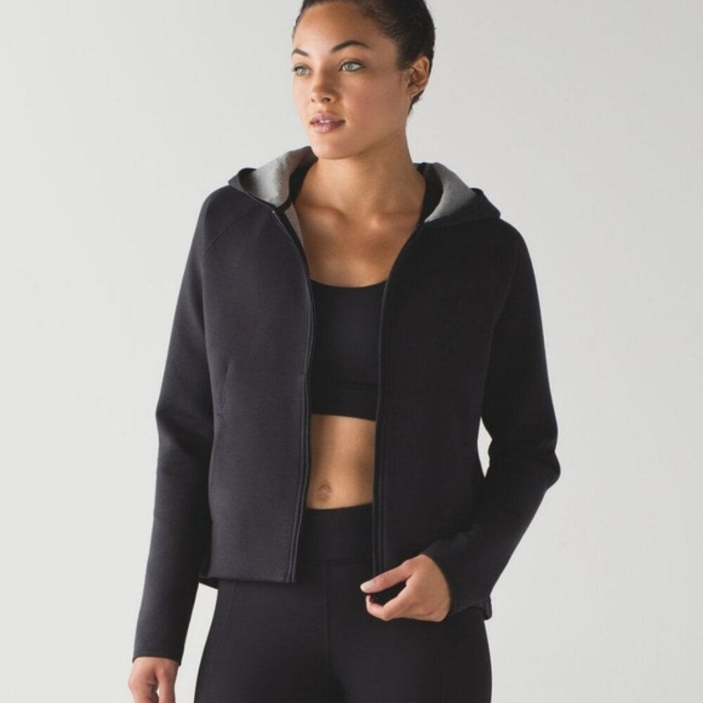 Lululemon City Bound Hoodie Black / Heathered Medium Grey